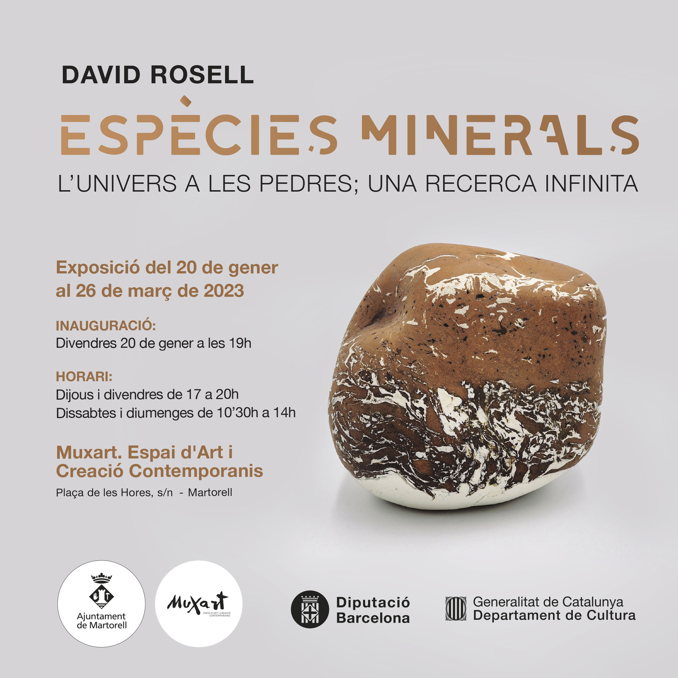Inauguració de l’exposició ‘Espècies Minerals. L’univers a les pedres; una recerca infinita’ de David Rosell